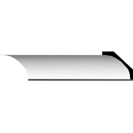 Ekena Millwork SAMPLE - 2 3/8"H x 2 5/8"P x 3 5/8"F x 12"L Traditional Smooth Crown Moulding SAMPLE-MLD02X02X03TR